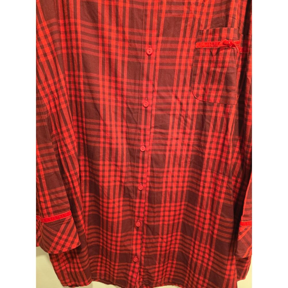 Victoria's Secret Red And Black Plaid PJ Dress Size XXL Nwt - Picture 3 of 7